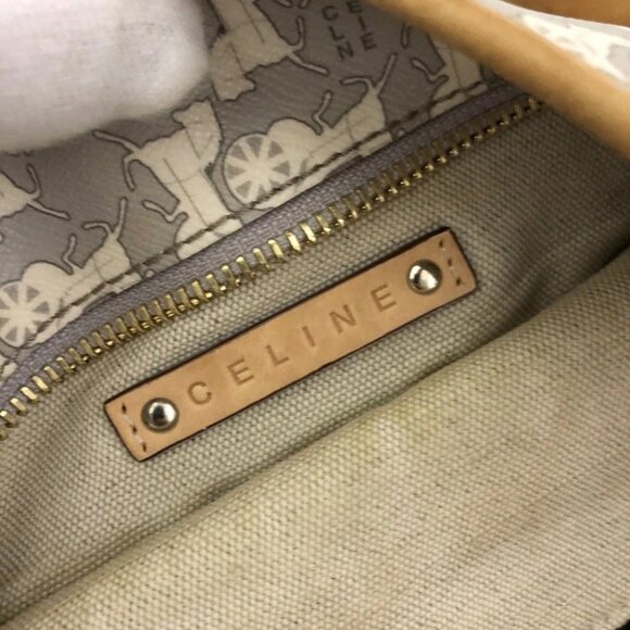 CELINE Sulky Horse Carriage PVC Hand Bag Gray/2BH3111 - Picture 12 of 12